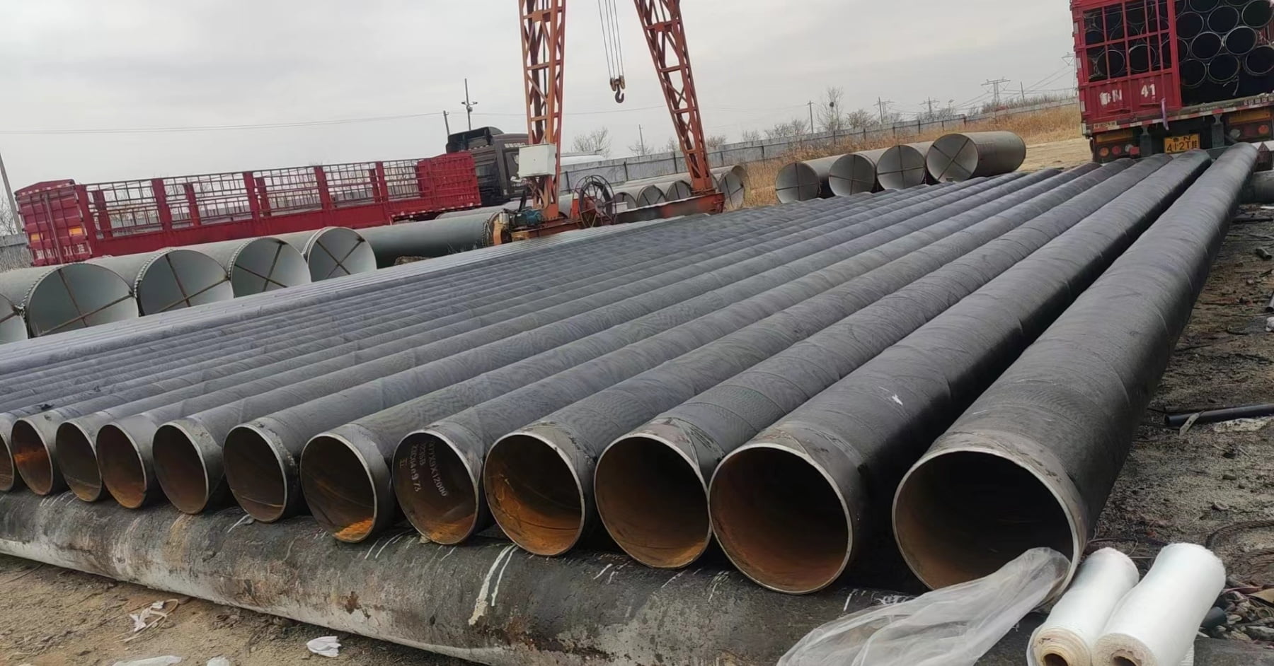 Epoxy Coal Tar coated spiral pipe