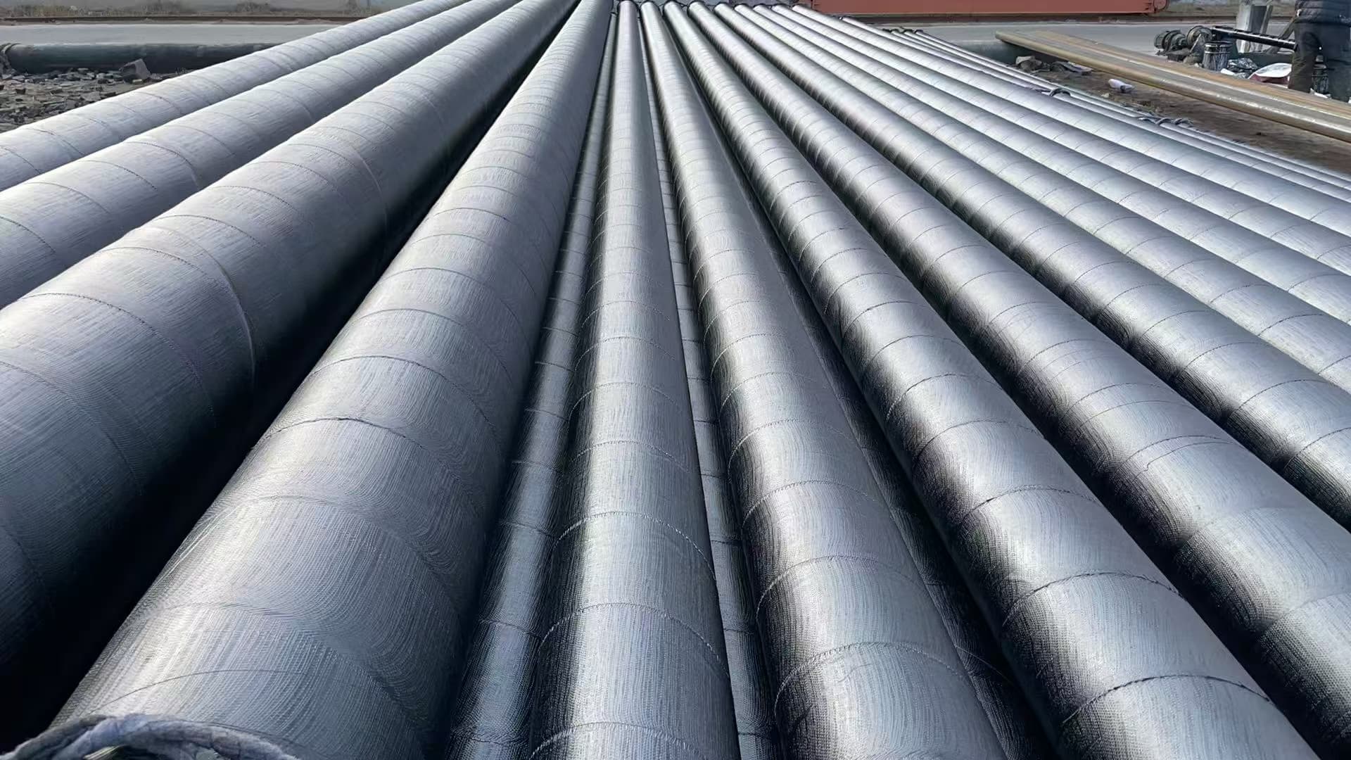 Rubberized Asphalt Coated Spiral Weld Pipe